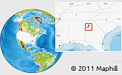 Physical Location Map of ZIP code 30315, highlighted country, highlighted county