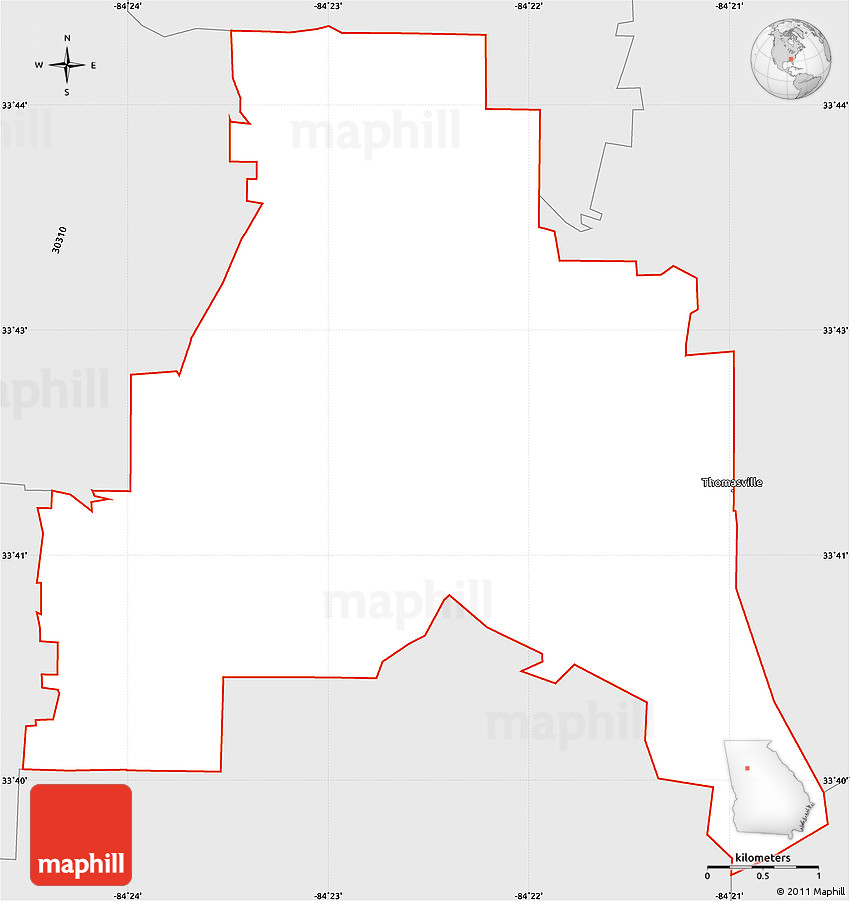 Silver Style Simple Map of ZIP Code 30315