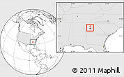 Blank Location Map of ZIP code 30338, highlighted country, highlighted county