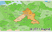 Political Shades 3D Map of ZIP codes starting with 309