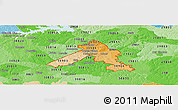 Political Shades Panoramic Map of ZIP codes starting with 309