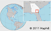 Gray Location Map of ZIP code 31501, highlighted state