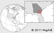 Blank Location Map of ZIP code 31503, highlighted country, highlighted state