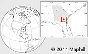 Blank Location Map of ZIP code 31503, highlighted county, highlighted state