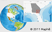 Physical Location Map of ZIP code 31503, highlighted country, highlighted state