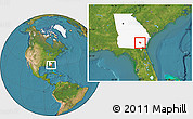 Satellite Location Map of ZIP code 31516, highlighted state