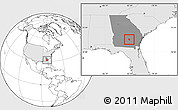 Blank Location Map of ZIP code 31519, highlighted country, highlighted state