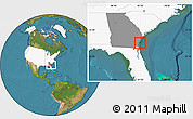 Satellite Location Map of ZIP code 31522, highlighted country, highlighted state