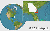 Satellite Location Map of ZIP code 31522, highlighted county, highlighted state