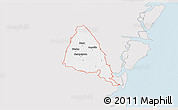 Silver Style 3D Map of ZIP code 31523, single color outside