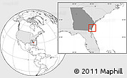 Blank Location Map of ZIP code 31527, highlighted country, highlighted state