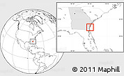 Blank Location Map of ZIP code 31527, highlighted state