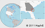 Gray Location Map of ZIP code 31527, highlighted country, highlighted state