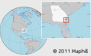 Gray Location Map of ZIP code 31527, highlighted county, highlighted state