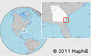 Gray Location Map of ZIP code 31527, highlighted state