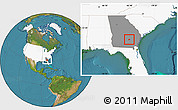 Satellite Location Map of ZIP code 31532, highlighted country, highlighted state