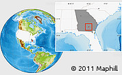 Physical Location Map of ZIP code 31533, highlighted country, highlighted state