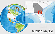 Physical Location Map of ZIP code 31550, highlighted country, highlighted state