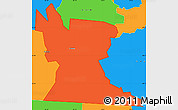 Political Simple Map of ZIP code 31643
