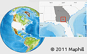 Physical Location Map of ZIP code 31650, highlighted country, highlighted state