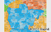 Political Shades 3D Map of ZIP codes starting with 317