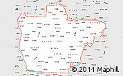 Silver Style Simple Map of ZIP codes starting with 317