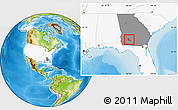 Physical Location Map of ZIP code 31705, highlighted country, highlighted state