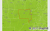 Physical Map of ZIP code 31707