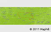 Physical Panoramic Map of ZIP code 31707