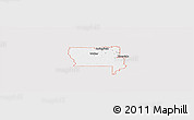 Silver Style Panoramic Map of ZIP code 31707, single color outside