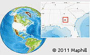 Physical Location Map of ZIP code 31711, highlighted country, highlighted county