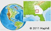 Physical Location Map of ZIP code 31711, highlighted state