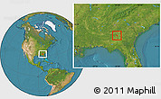 Satellite Location Map of ZIP code 31711