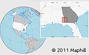 Gray Location Map of ZIP code 31713, highlighted country, highlighted state