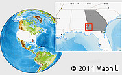 Physical Location Map of ZIP code 31713, highlighted country, highlighted state