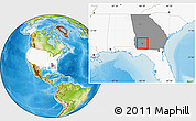 Physical Location Map of ZIP code 31716, highlighted country, highlighted state