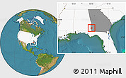 Satellite Location Map of ZIP code 31723, highlighted country, highlighted state