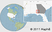 Savanna Style Location Map of ZIP code 31724, highlighted country, highlighted state, hill shading