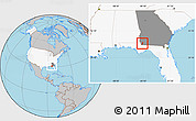 Gray Location Map of ZIP code 31725, highlighted country, highlighted state