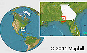 Satellite Location Map of ZIP code 31725, highlighted state