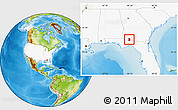 Physical Location Map of ZIP code 31728, highlighted country, highlighted county