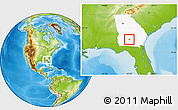 Physical Location Map of ZIP code 31733, highlighted state