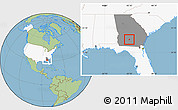Savanna Style Location Map of ZIP code 31733, highlighted country, highlighted state