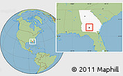 Savanna Style Location Map of ZIP code 31733, highlighted county, highlighted state