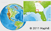 Physical Location Map of ZIP code 31734, highlighted state