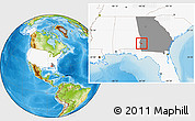 Physical Location Map of ZIP code 31736, highlighted country, highlighted state
