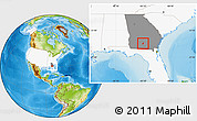 Physical Location Map of ZIP code 31749, highlighted country, highlighted state