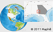 Physical Location Map of ZIP code 31754, highlighted country, highlighted state