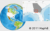 Physical Location Map of ZIP code 31768, highlighted country, highlighted state