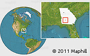 Satellite Location Map of ZIP code 31772, highlighted state